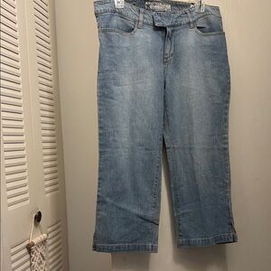 Steve & Barry's Light Blue Cropped Straight Jeans